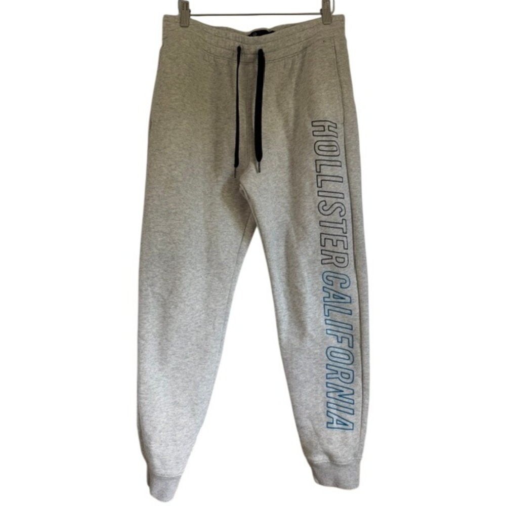 Hollister California Kids Grey Graphic Fleece Jogger Sweatpants Size M